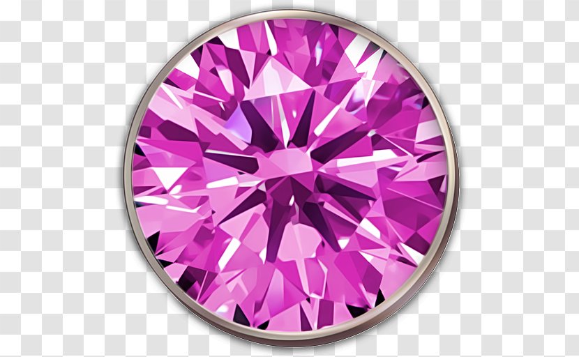 Lagu Bandhu Jewellery Diamond Birthstone Coin - Magenta - Pink Transparent PNG