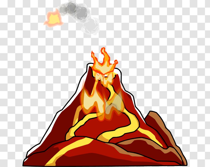Volcano Lava Clip Art - Orange - Cartoon Transparent PNG