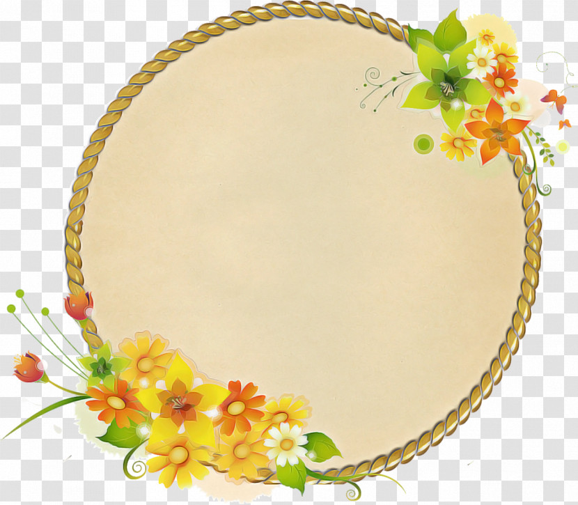 Flower Circle Frame Floral Circle Frame Transparent PNG