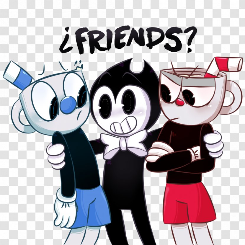 Bendy And The Ink Machine Cuphead Video Game TheMeatly Games, Ltd. - Heart - Friends Cartoon Transparent PNG