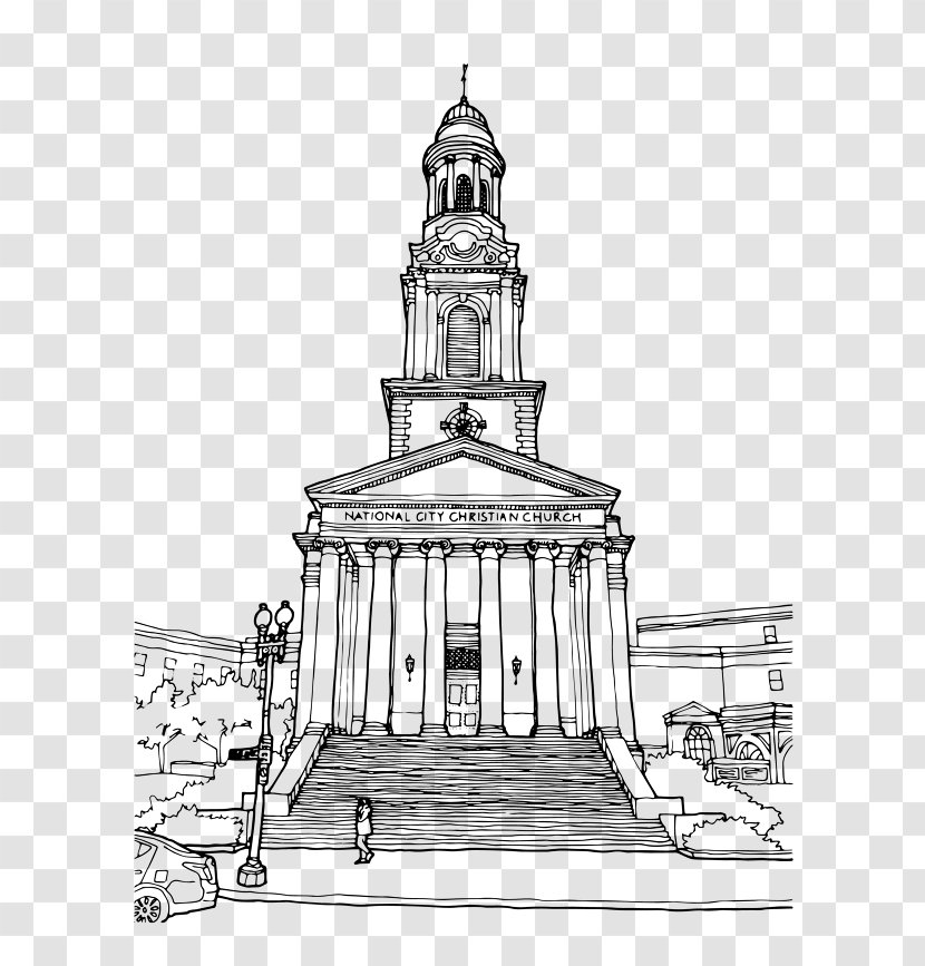 Cartoon Clock - Facade - Tower Courthouse Transparent PNG