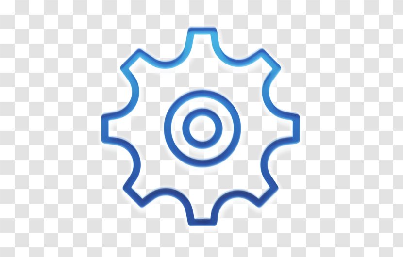 Gear Icon Essential Set Settings - Logo - Electric Blue Symbol Transparent PNG