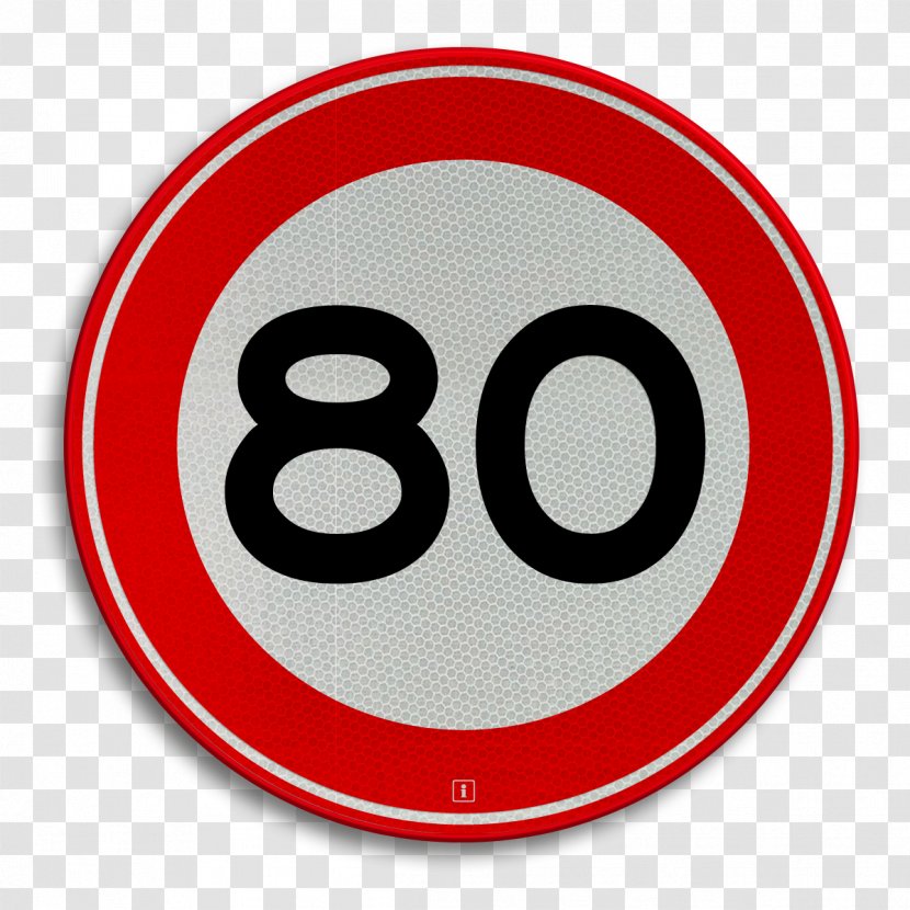 Traffic Sign Speed Limit Car Kilometer Per Hour Velocity - Reglement Verkeersregels En Verkeerstekens 1990 - Spits Transparent PNG
