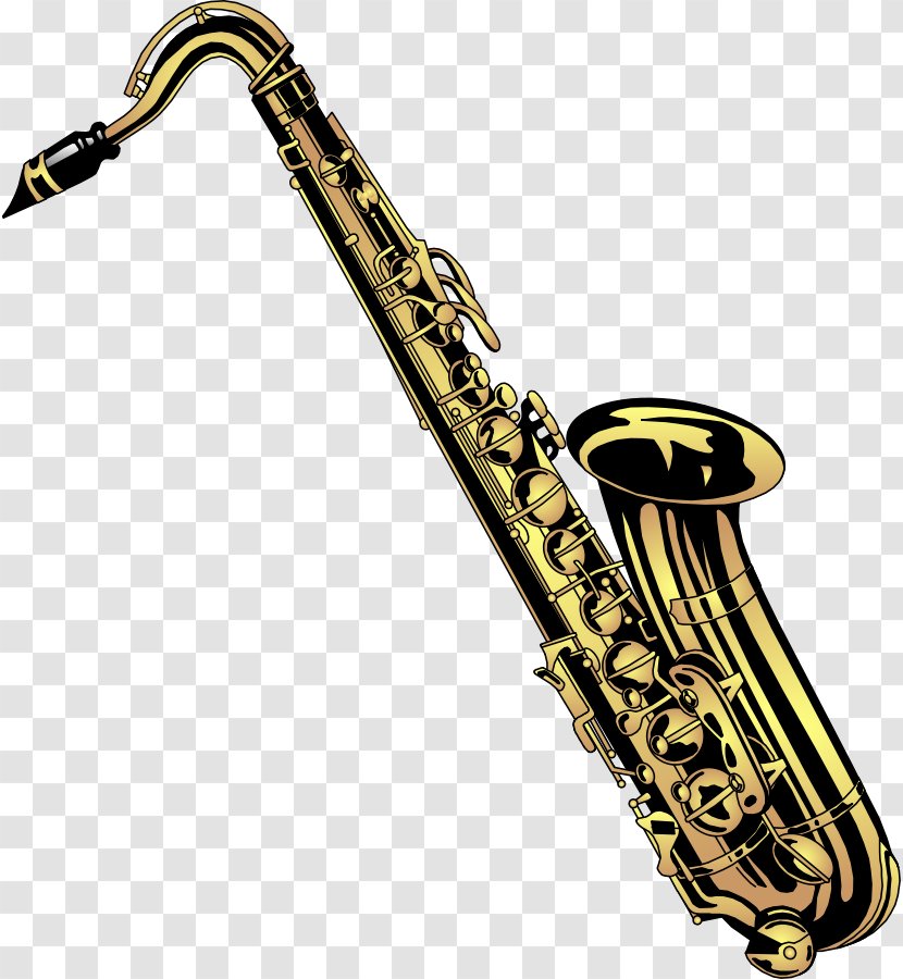 Alto Saxophone Baritone Clip Art - Brass Transparent PNG