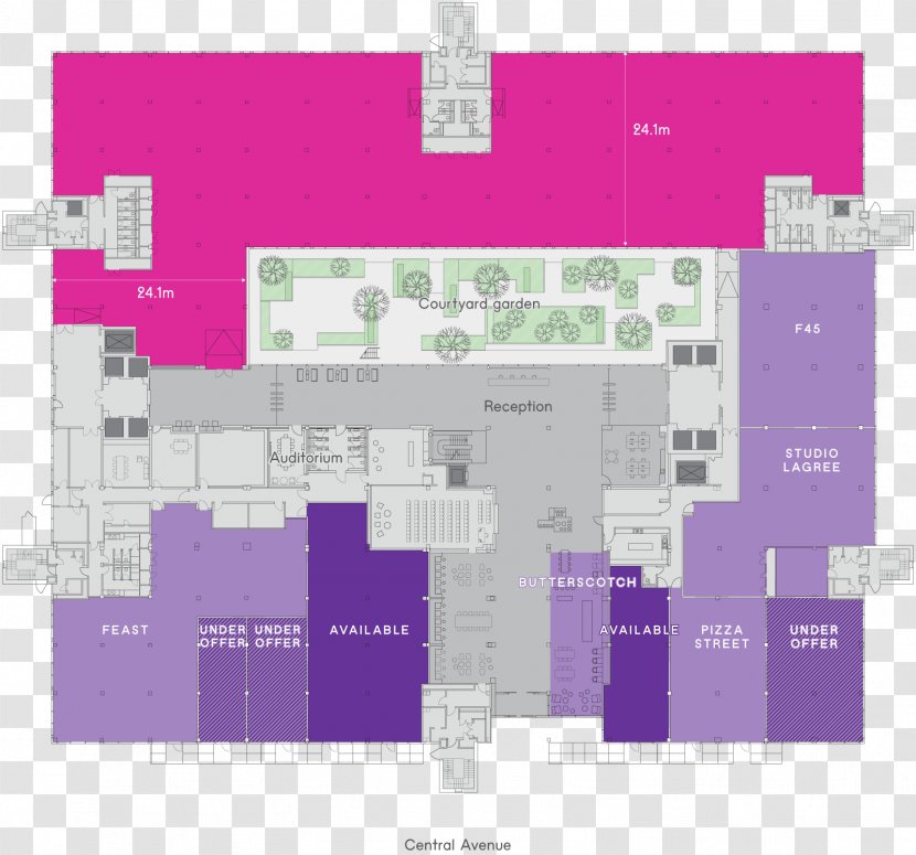 Floor Plan The Westworks Open - Square Foot - West Lakelawn Place Transparent PNG