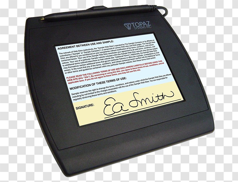 Electronic Signature Electronics Digital Point Of Sale - Technology - Automatic Identification And Data Capture Transparent PNG