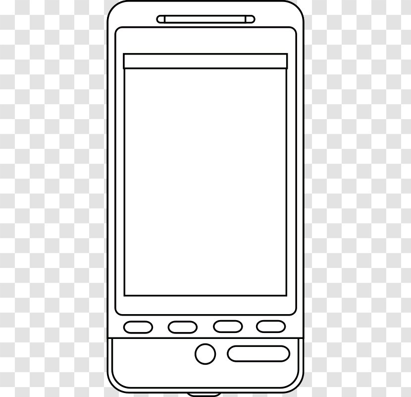 Motorola Razr Coloring Book Smartphone Clip Art - Paper - Linear Phone Frame Transparent PNG