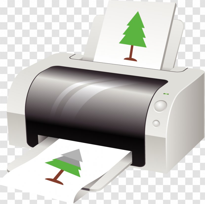 Inkjet Printing Paper Printer Toner - Electronic Device - Vector Painted Transparent PNG