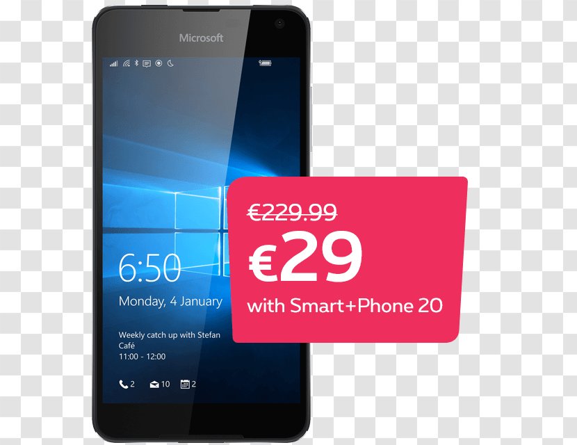 Smartphone Feature Phone Microsoft Lumia 650 Black - Mobile - Dual Sim16 GBUnlockedGSMSmartphone Transparent PNG
