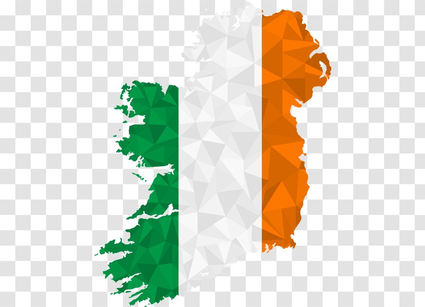 Flag Of Ireland Republic Map - Leaf - Irish National Day Transparent PNG