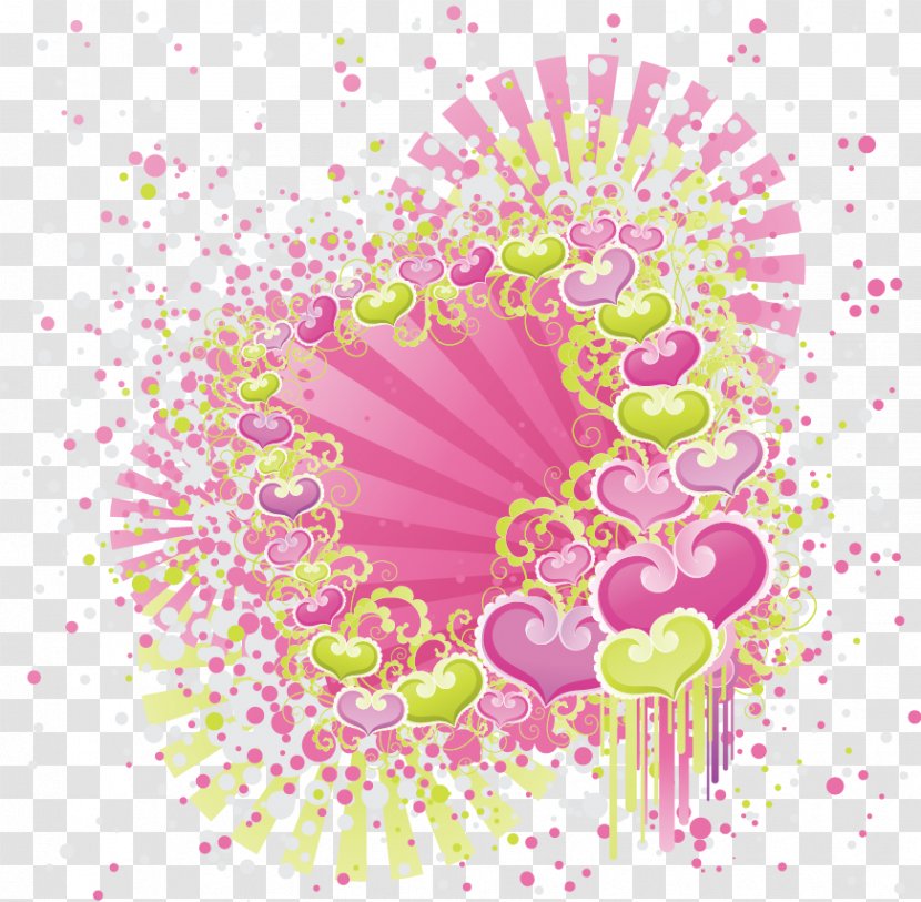 Valentine's Day Heart-shaped Pattern Card Vector Material - Illustration - Blog Transparent PNG