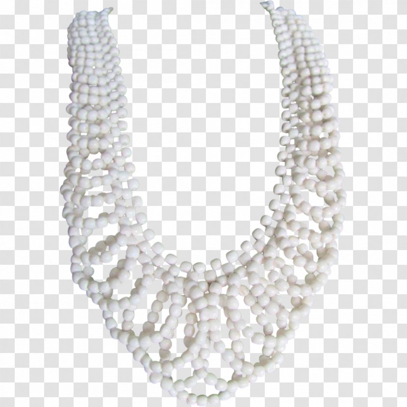 Jewellery Necklace Silver Clothing Accessories Pearl - White Lace Transparent PNG