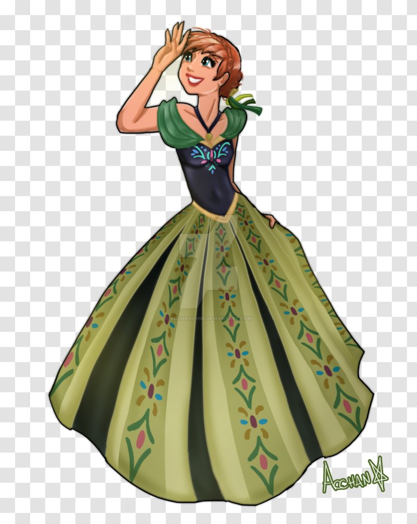 Anna Elsa The Snow Queen Disney Princess Dress - Frozen Transparent PNG