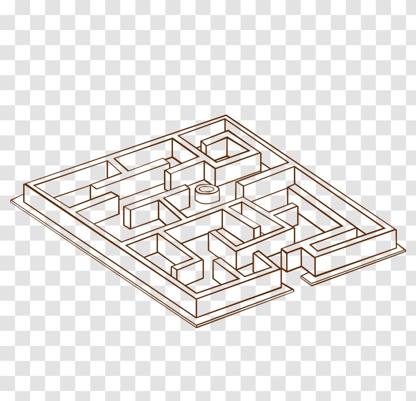 Maze Labyrinth Clip Art - Drawing Transparent PNG
