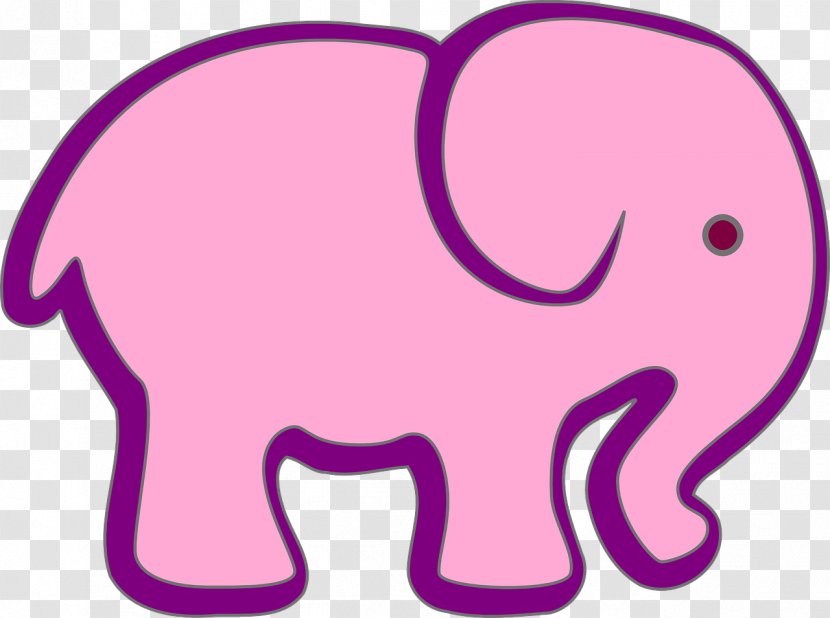 Elephant Clip Art - Purple - Drawing Transparent PNG