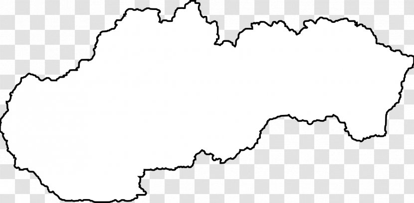Slovakia Map Clip Art - Silhouette - Outline Vector Transparent PNG