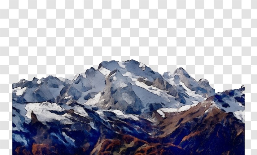 Mountainous Landforms Mountain Range Glacial Landform Massif - Glacier Rock Transparent PNG