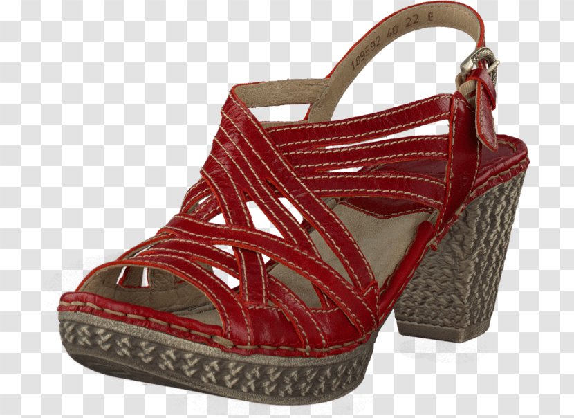 High-heeled Shoe Slipper Sandal Footwear - Leather Transparent PNG