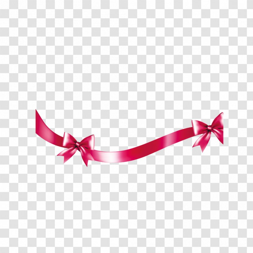 Ribbon Pink - Gift Holiday Decorations Transparent PNG