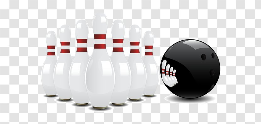 Bowling Ball Pin Strike Ten-pin - Vector,Hand-painted Cartoon,bowling Transparent PNG