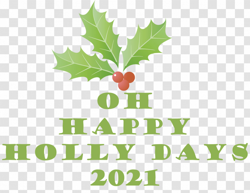 Happy Holly Days Christmas Winter Transparent PNG