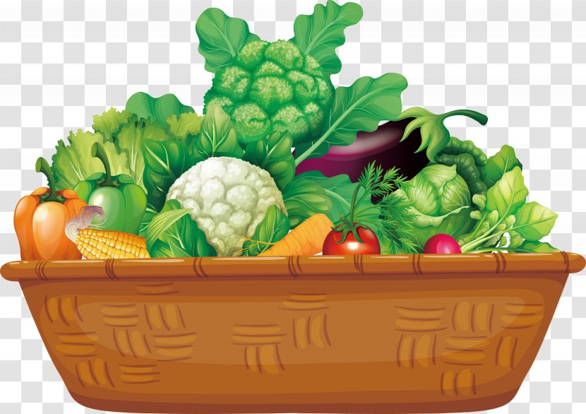 Organic Food Vegetable Basket Fruit - Salad - Wooden Of Vegetables Transparent PNG