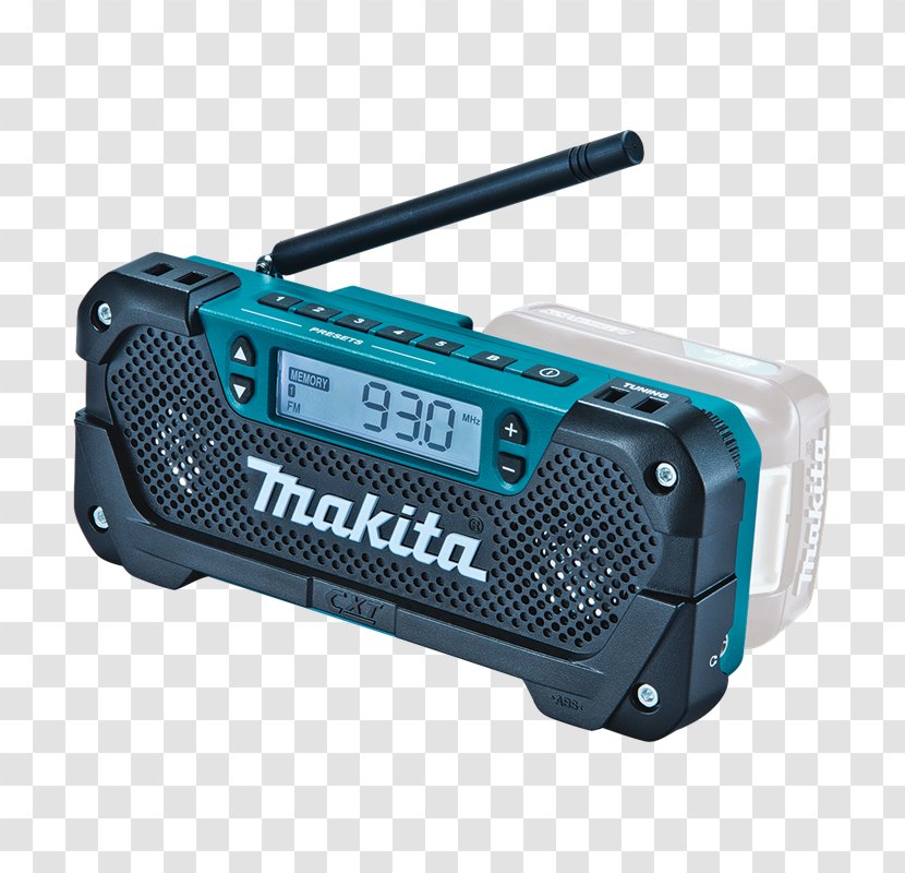 Cordless Makita Radio FM Broadcasting Tool - Dmr110 Transparent PNG
