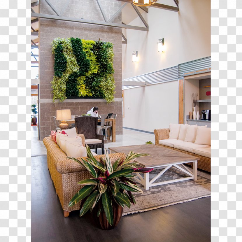 Green Wall Garden Living Room Interior Design Services - Flora - Depotartificial Artificial Foliage And Transparent PNG