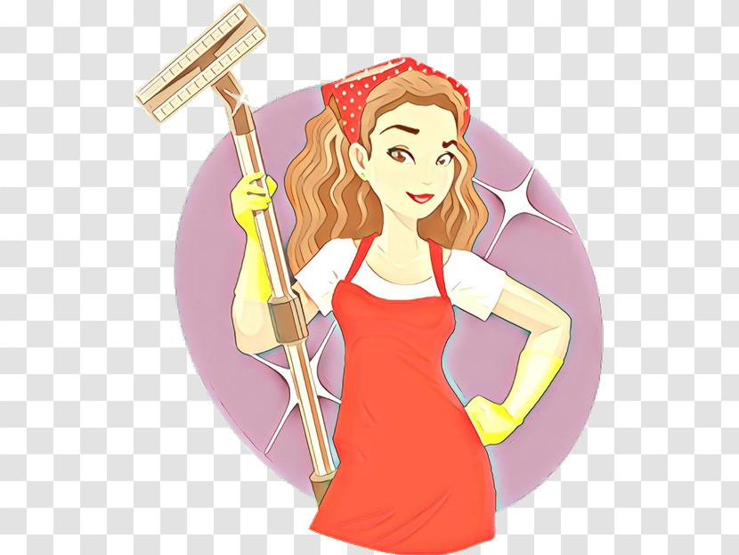 Cartoon Charwoman Tool Transparent PNG