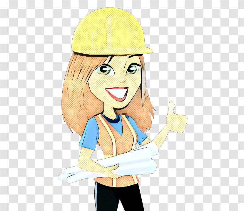 Cartoon Construction Worker Finger Thumb Clip Art Transparent PNG