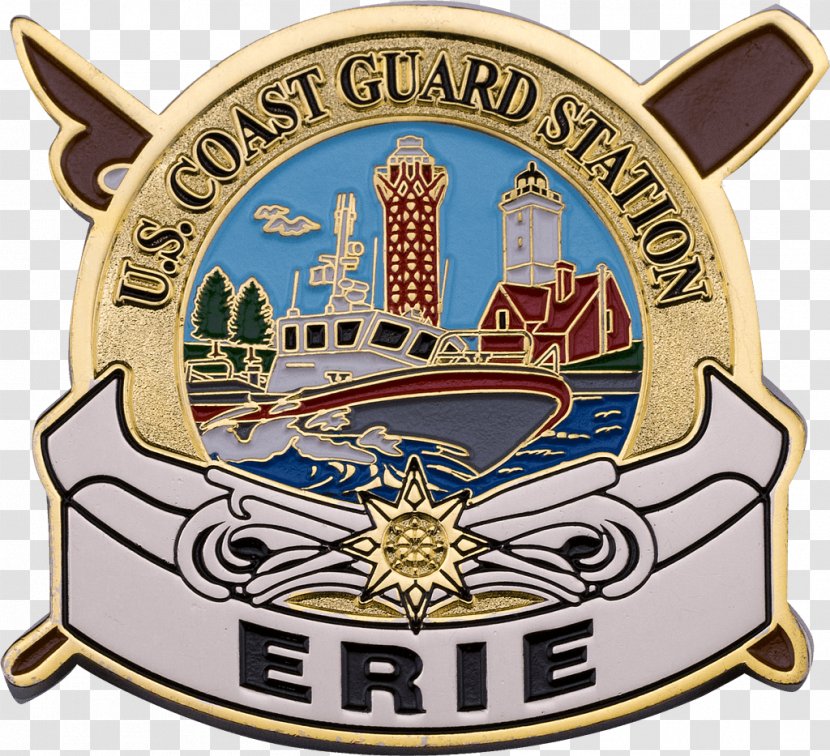 United States Coast Guard Auxiliary US Erie Station Challenge Coin - Brand - Uscg Reserve Transparent PNG