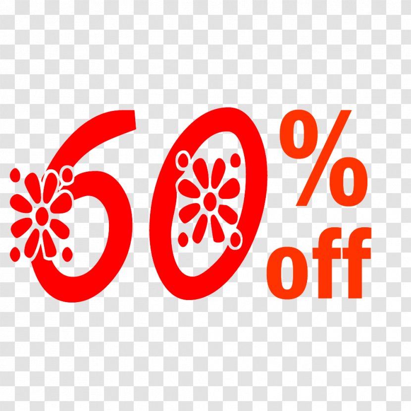 Spring 60% Off Discount Tag. - Brand - Area Transparent PNG