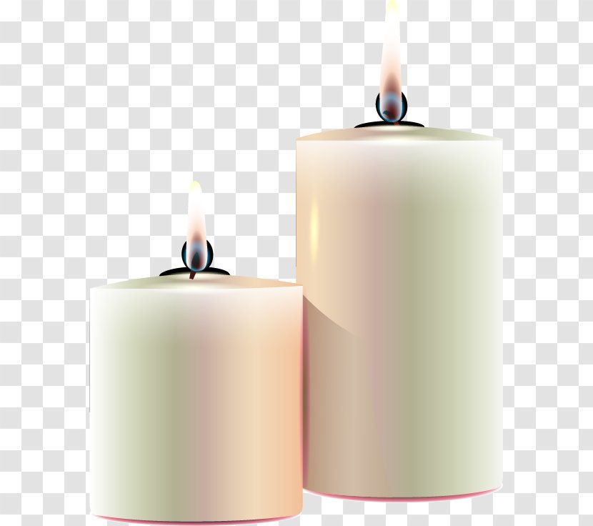 Candle Euclidean Vector Vecteur - Flameless - Hand-painted Candles Transparent PNG