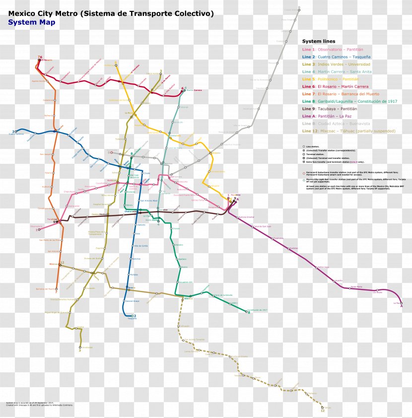 Mexico City Metro Rapid Transit Los Angeles County Metropolitan Transportation Authority Map - Area - Abstracts Transparent PNG