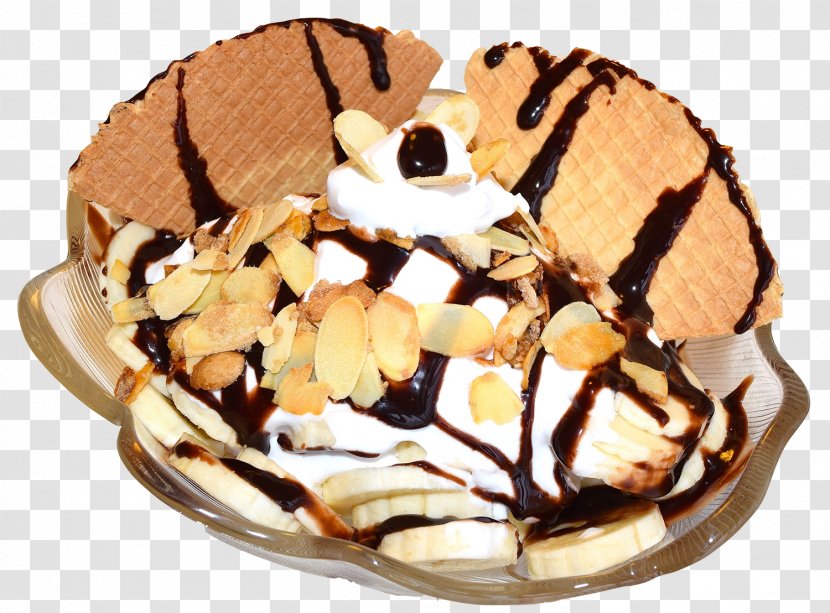Chocolate Ice Cream Cake Waffle - Dessert Transparent PNG