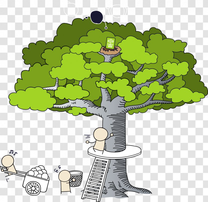 Tree Research User Experience - Knowledge Color Book Illustrations Transparent PNG
