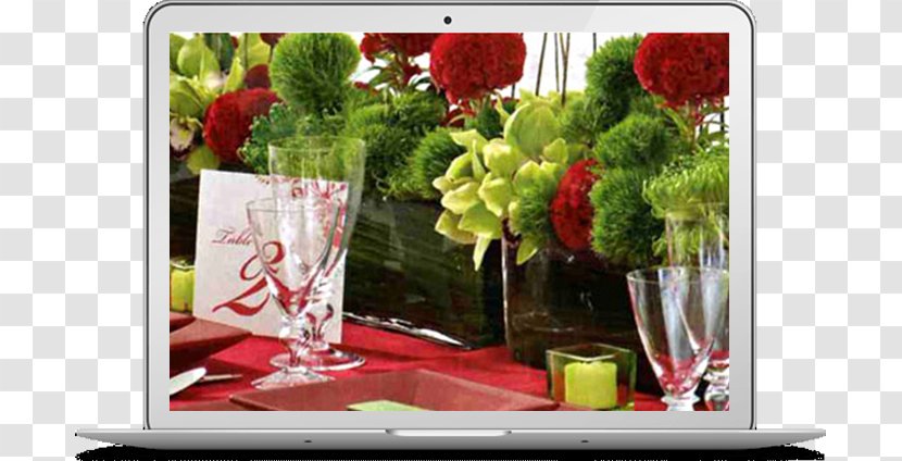Floral Design Wedding Table Centrepiece Red - Papri Chaat Transparent PNG
