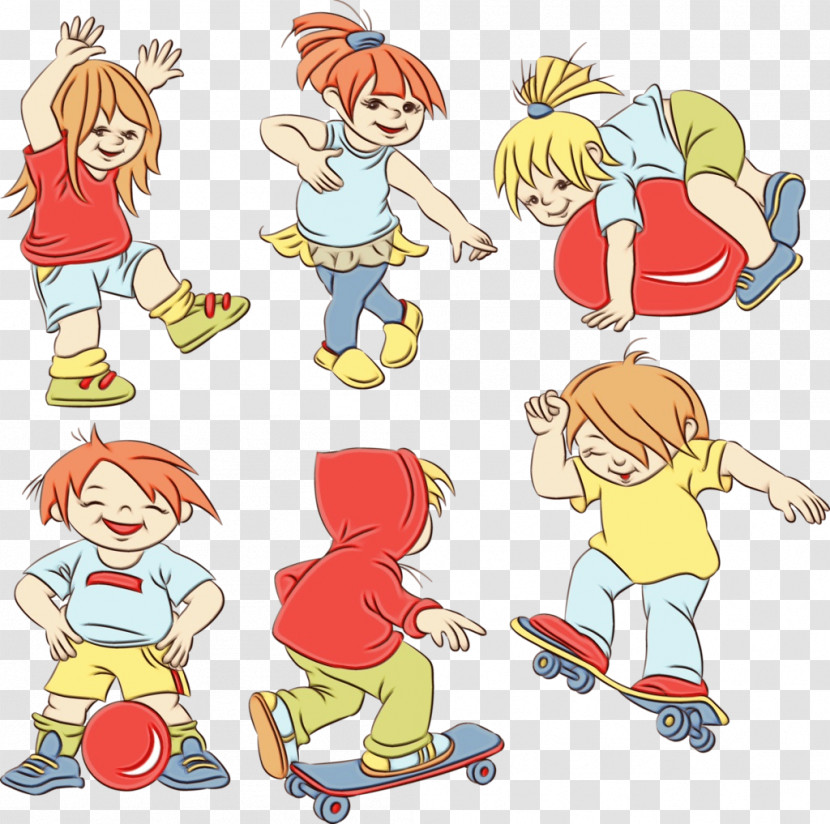Cartoon Clothing Character Recreation Line Transparent PNG