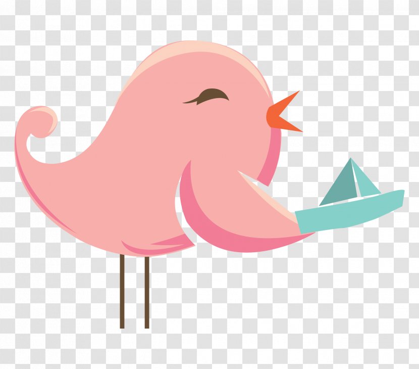 Water Bird Vertebrate Beak - Character - Origami Transparent PNG