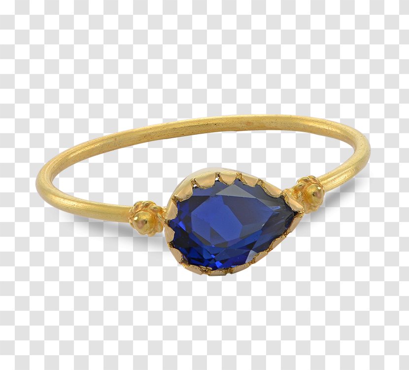 Sapphire Ring Gemstone Gold Bracelet - Black Flower Transparent PNG