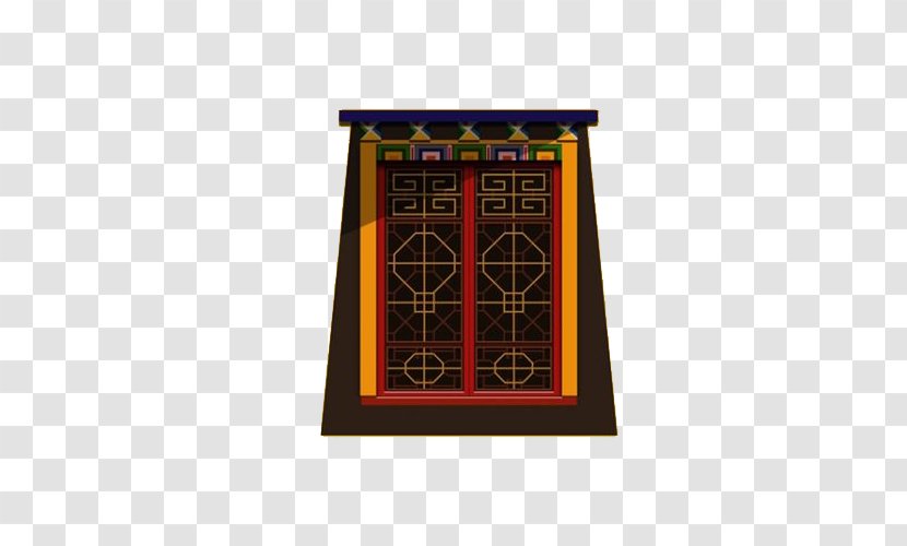 China Poster Illustration - Ancient Simplified Graphical Windows Transparent PNG