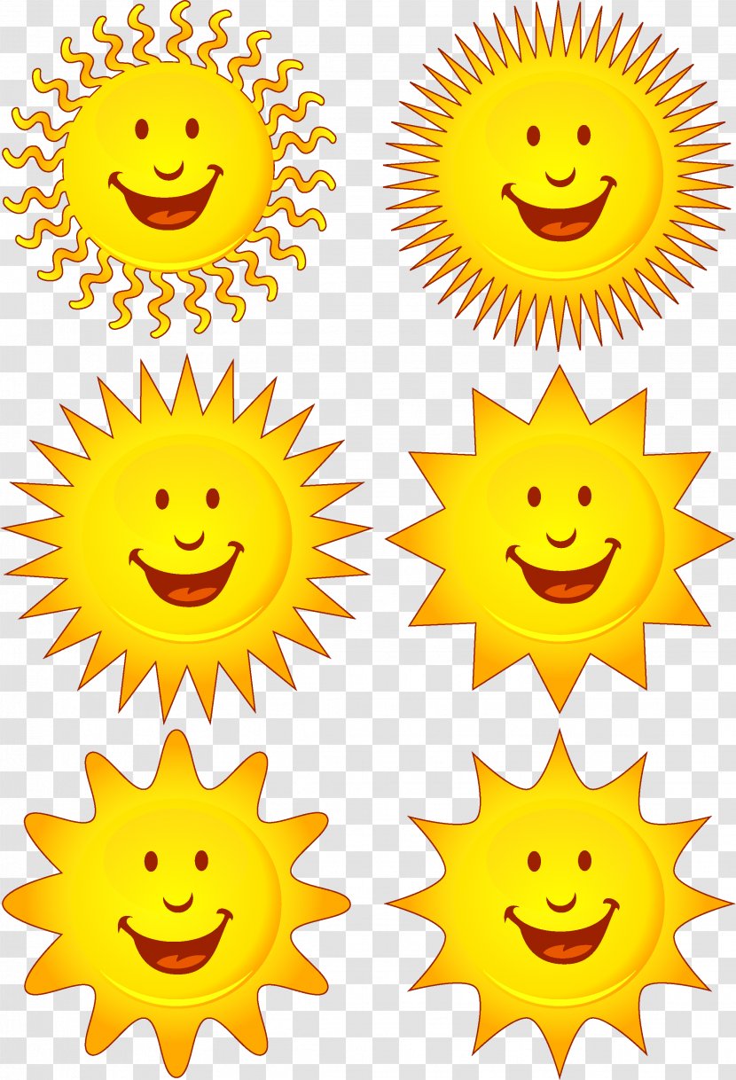 Sunlight Clip Art - Yellow - Cartoon Sun Transparent PNG