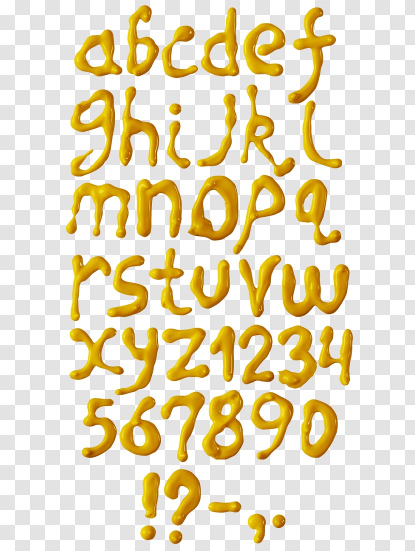 Number Calligraphy Happiness Font - Mustard Oil Transparent PNG