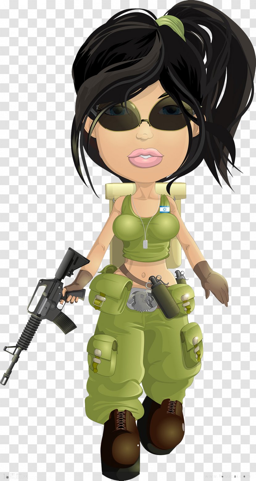 Military Soldier Army - Frame - Q Version Of The Game Female Warrior Transparent PNG