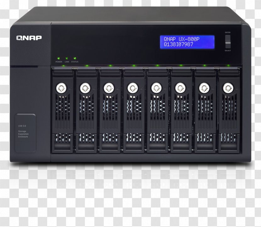 QNAP Systems, Inc. USB 3.0 Network Storage Systems UX-500P Serial ATA - Stereo Amplifier Transparent PNG