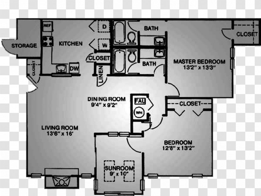Austell Birch Landing Apartments Floor Plan Atlanta - Apartment - Bathroom Transparent PNG