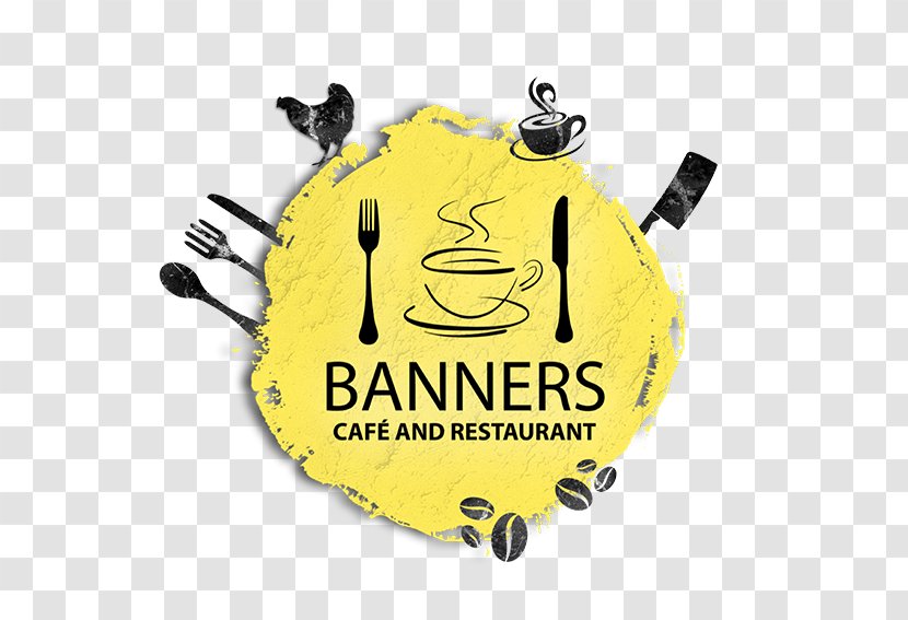Banners Cafe & Restaurant Logo Coffee - Dish Transparent PNG