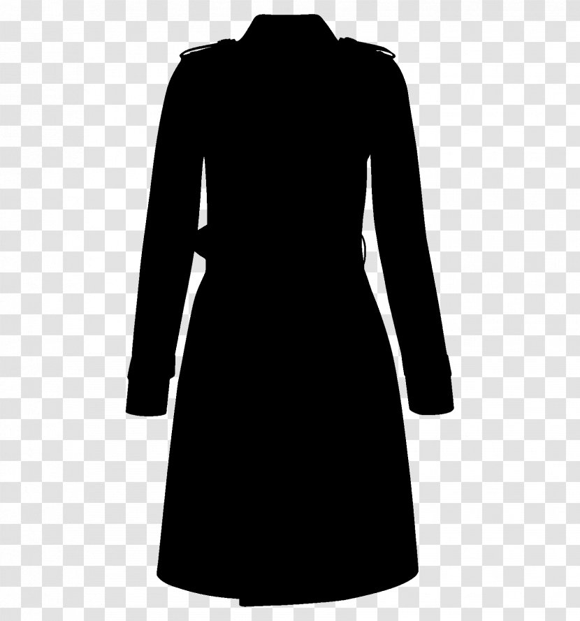 Little Black Dress Overcoat Outerwear Sleeve - Neck Transparent PNG