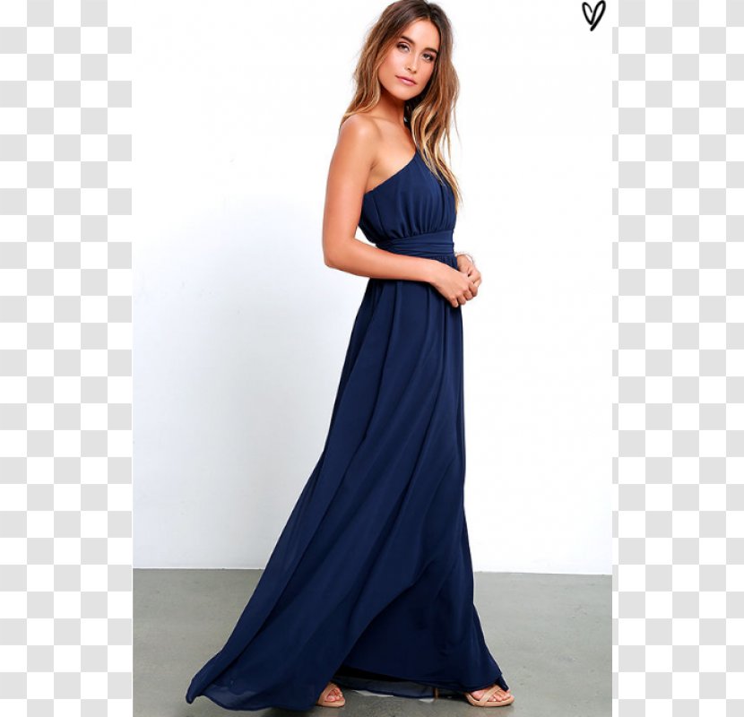 Blue Shoulder Dress Prom Gown - Evening Transparent PNG