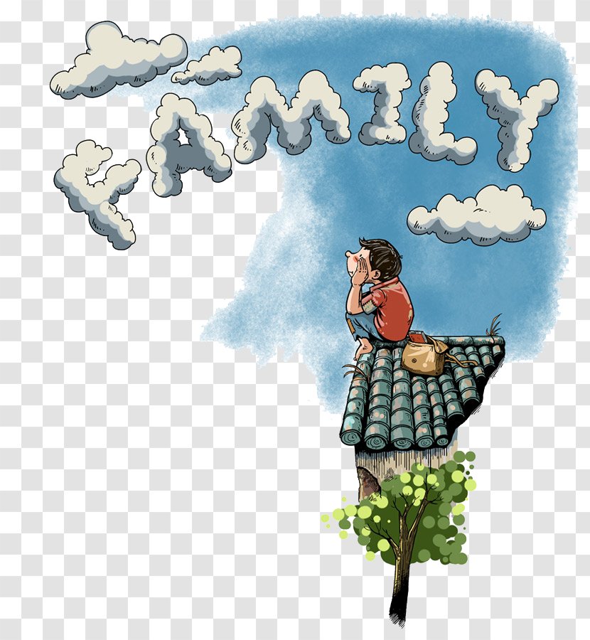 Bijie Left-behind Children In China Old Age Grandparent - Cartoon - Family Transparent PNG